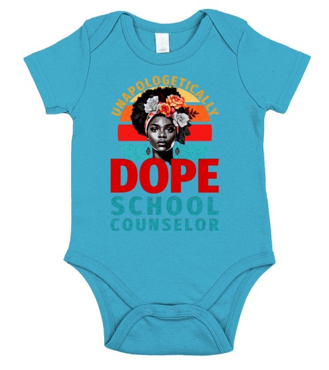 Unapologetically Dope School Counselor Short Sleeve Baby One-Piece