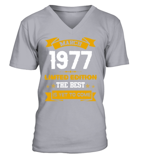 March 1977 Birthday Surprise V-Neck T-shirt