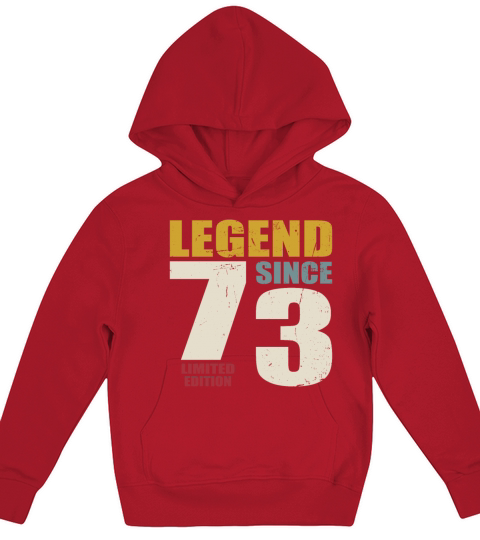 50th birthday vintage 1973 legend since 1973 Kids Hoodie