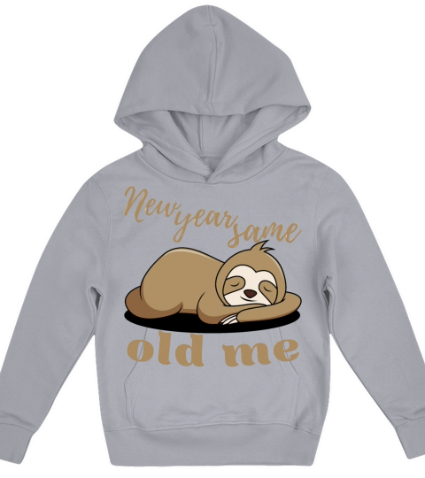 New Year Same Old Me Lazy Sloth Uglu Christmas Kids Hoodie
