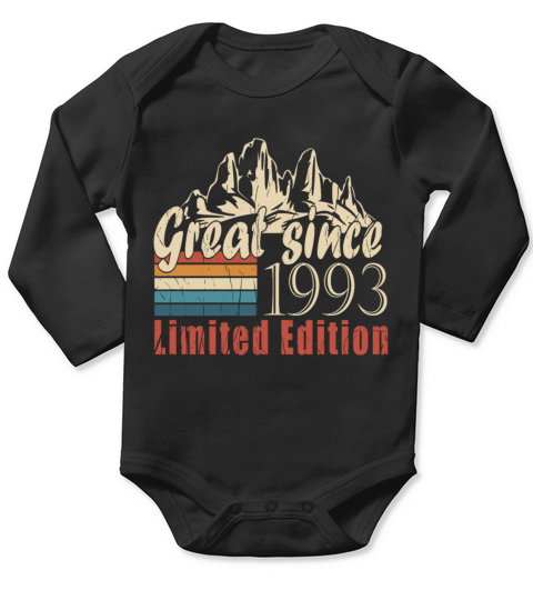 1993 vintage birthday retro gift Long Sleeve Baby One-Piece