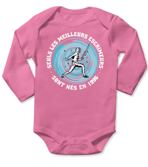 Fencers born in 1996 Birthday Vintage Long Sleeve Baby One-Piece