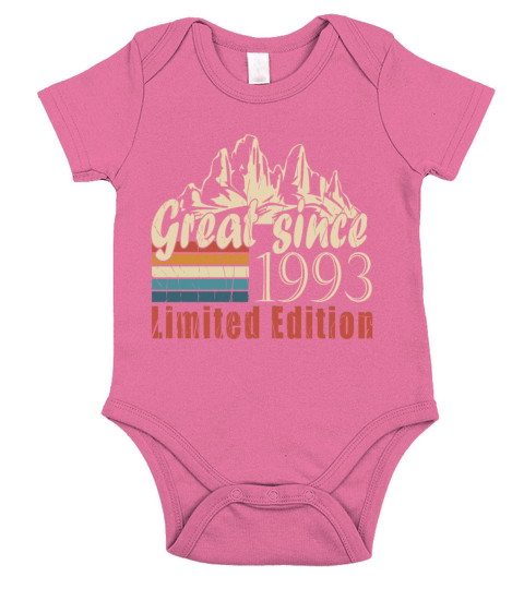 1993 vintage birthday retro gift Short Sleeve Baby One-Piece