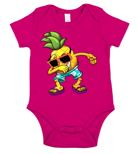 Dabbing Cool Sunglasses Pineapple Short Sleeve Baby One-Piece