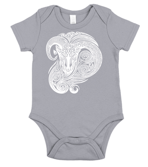 Elegant Capricorn Vintage Tribal Tattoo Short Sleeve Baby One-Piece