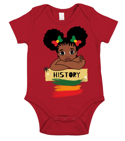 Rtro vintage Black History month cute girl Short Sleeve Baby One-Piece