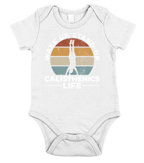 Vintage Calisthenics Life Retro Pull Ups Retro Short Sleeve Baby One-Piece