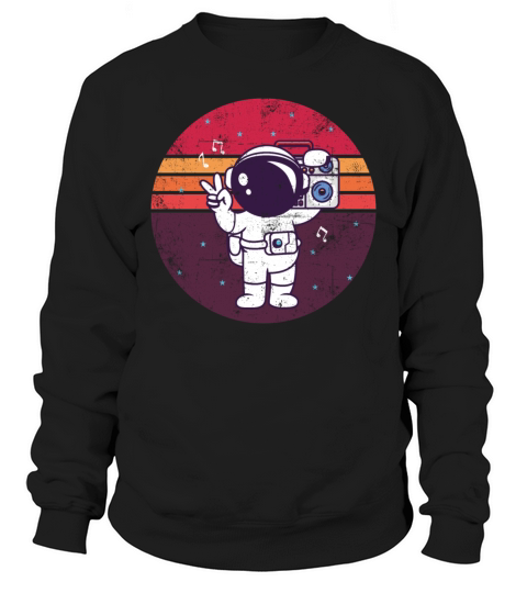 Music Astronaut Vintage Sweatshirt Unisex