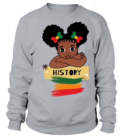 Rtro vintage Black History month cute girl Sweatshirt Unisex