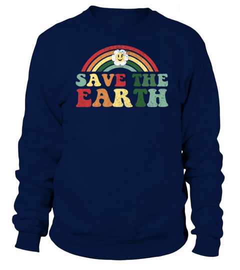 Save the Earth Vintage Distressed Earth Day Sweatshirt Unisex