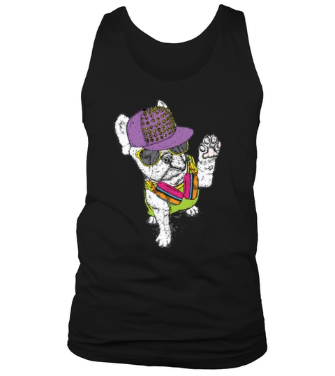 Cool hipster dog in stylish clothes Tank Top Unisex