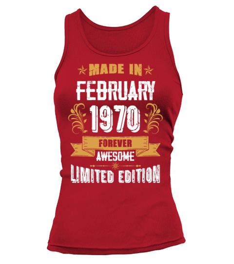 February 1970 Vintage Birthday Present Tank top Woman