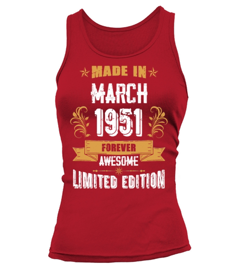 March 1951 Vintage Birthday Present Tank top Woman