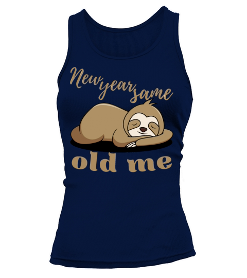 New Year Same Old Me Lazy Sloth Uglu Christmas Tank top Woman