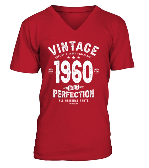 1960 Birthday 63 Years Old V-Neck T-shirt