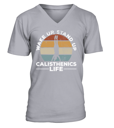 Vintage Calisthenics Life Retro Pull Ups Retro V-Neck T-shirt