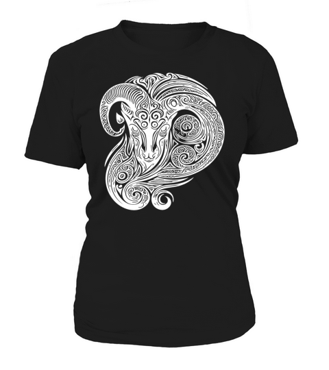 Elegant Capricorn Vintage Tribal Tattoo Women's T-Shirt