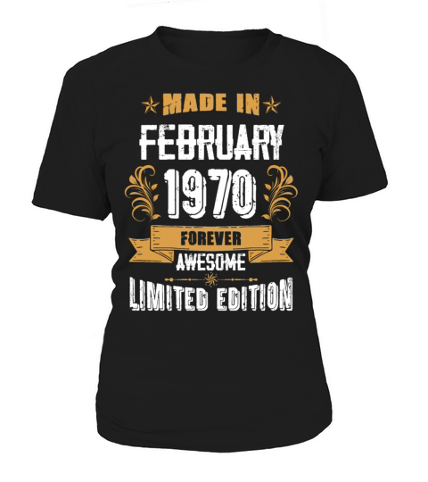February 1970 Vintage Birthday Present Women's T-Shirt
