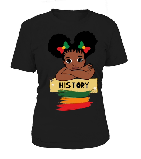 Rtro vintage Black History month cute girl Women's T-Shirt