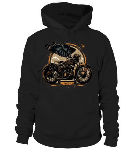 A vintage motorcycle with wings to travel freely Hoodie Unisex