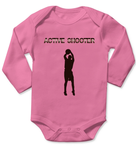 active shooter basketball Long Sleeve Baby One-Piece