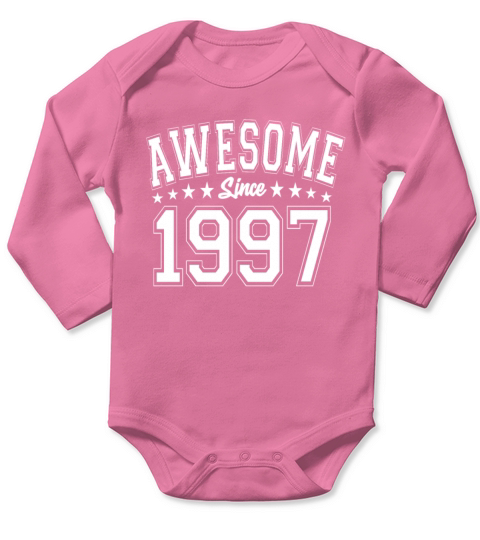 Awesome Since 1997 Birthday 1997 Vintage 1997 Long Sleeve Baby One-Piece