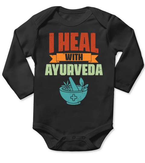 Vintage Ayurvedic Life Therapy I Heal With Long Sleeve Baby One-Piece