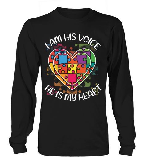 His Voice My Heart Puzzle Autism Awareness Long sleeved Unisex