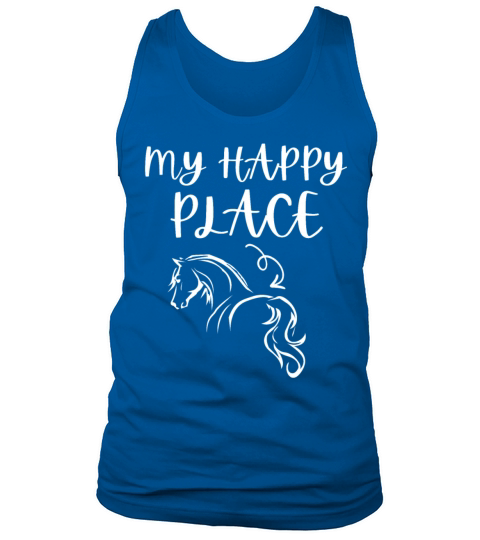 My Happy Place Horse Lover Horseback Riding Tank Top Unisex