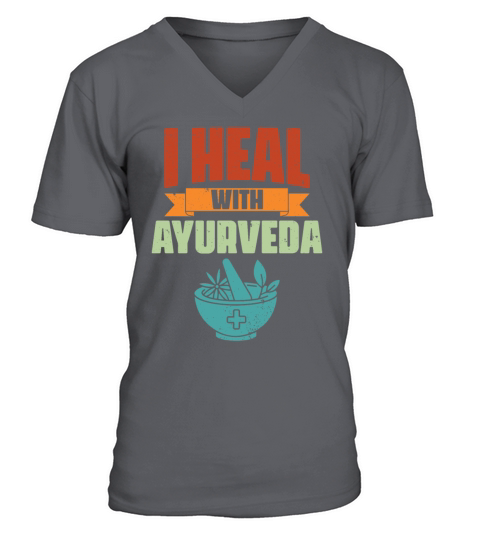 Vintage Ayurvedic Life Therapy I Heal With V-Neck T-shirt