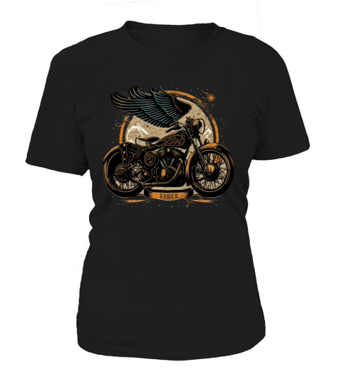 A vintage motorcycle with wings to travel freely Women's T-Shirt
