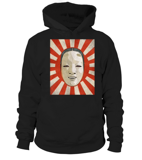 Angura Kei Dark Japanese Aesthetic Noh Mask Hoodie Unisex