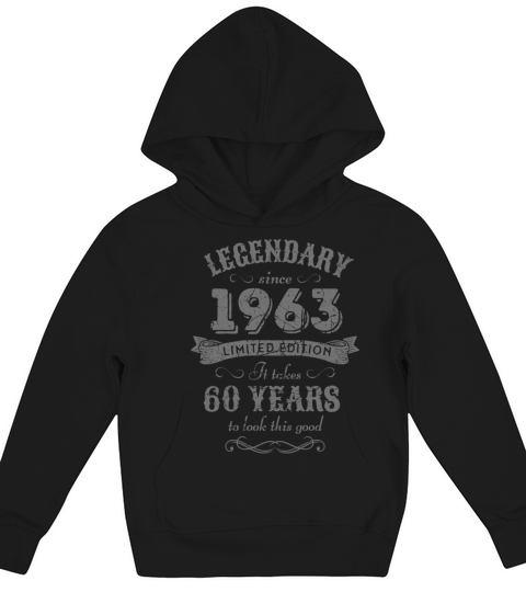 60th Birthday Vintage 1963 Kids Hoodie