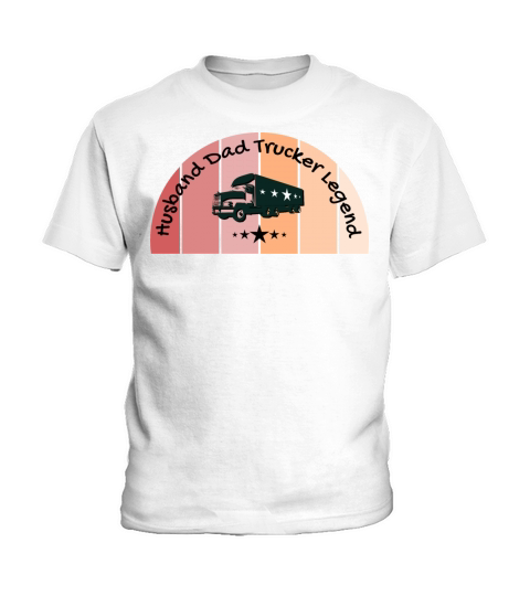 Husband Dad Trucker Legend vintage version Kids T-Shirt