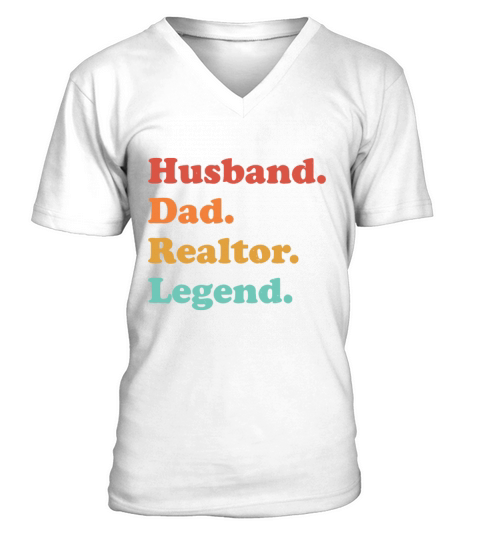 Real Estate Agent Realtor Gift for Men Dad Husband V-Neck T-shirt