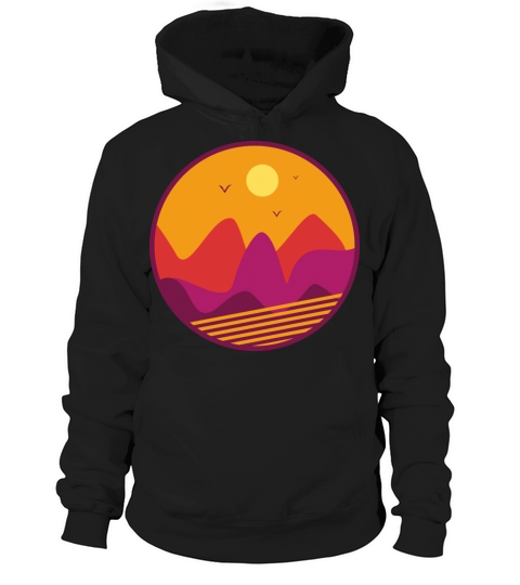 Retro abstract sunset vintage Hoodie Unisex