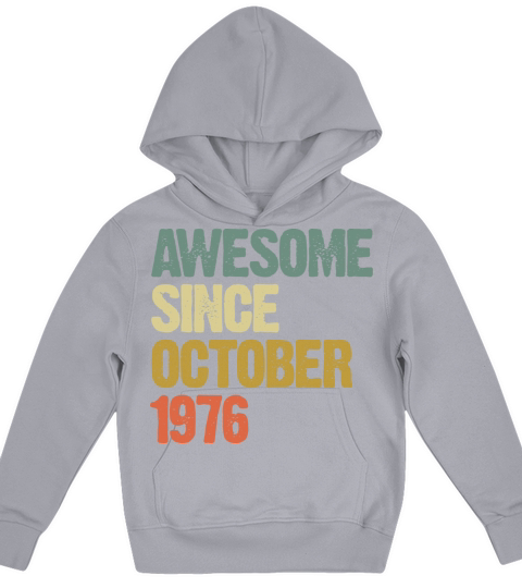 Awesome Since October 1976 Retro Vintage Gift Kids Hoodie