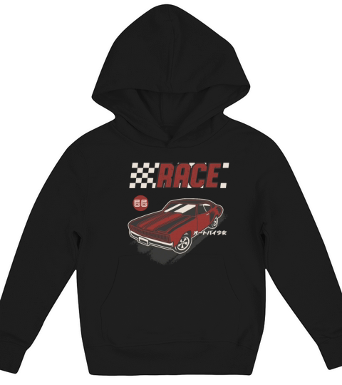 Retro Muscle Car Vintage Racing Car Lover Kids Hoodie
