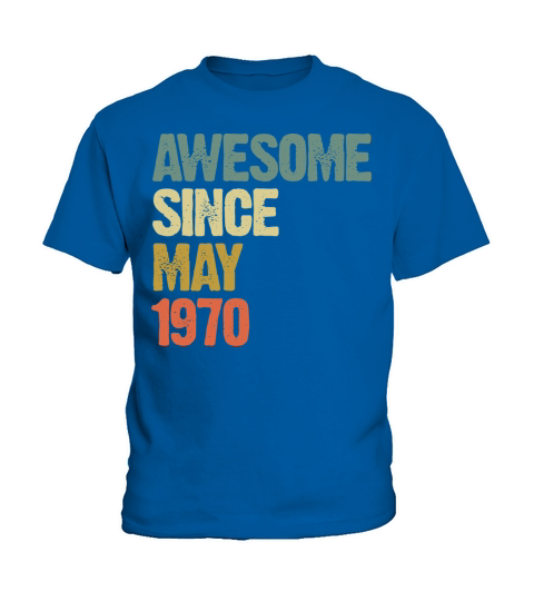 Awesome Since May 1970 Retro Vintage Gift Kids T-Shirt
