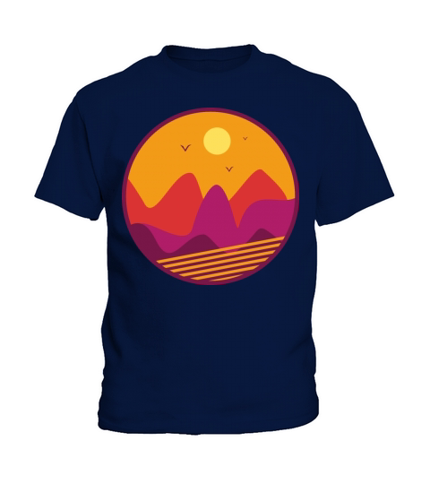 Retro abstract sunset vintage Kids T-Shirt