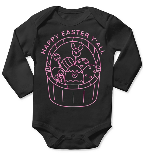HAPPY EASTER YALL Long Sleeve Baby One-Piece