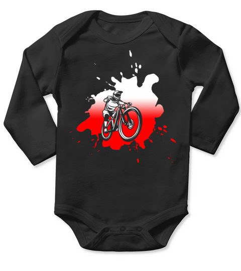 MTB vintage bike fans kids gift boys downhill Long Sleeve Baby One-Piece