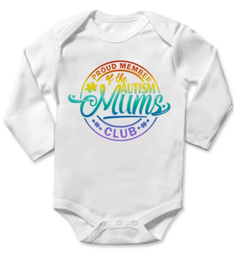 Proud Member Of Austism Awareness Long Sleeve Baby One-Piece