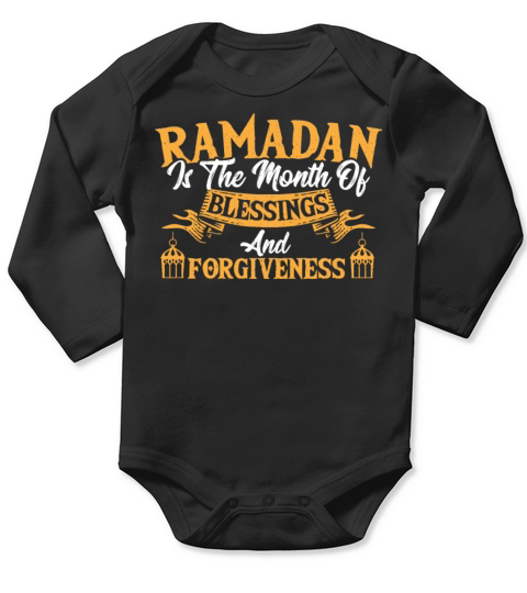 Ramadan Is The Month Of Blessings And Forgiveness Long Sleeve Baby One-Piece