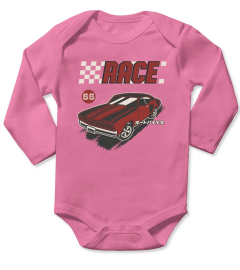 Retro Muscle Car Vintage Racing Car Lover Long Sleeve Baby One-Piece