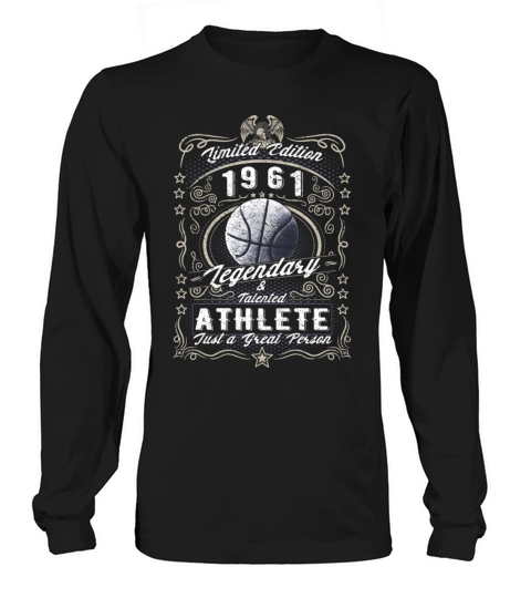 Vintage 1961 Basketball Birthday Gift Sport Hobby Long sleeved Unisex