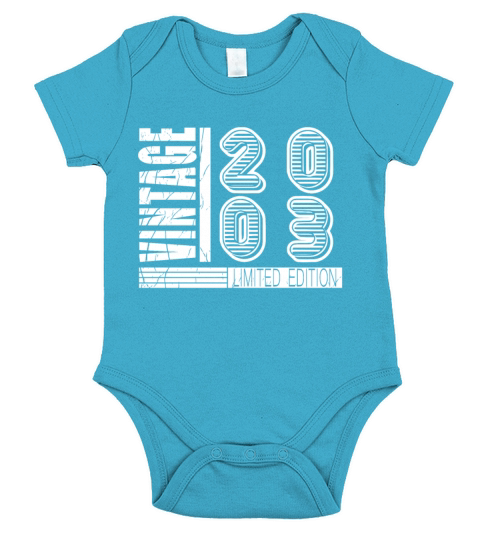 2003 vintage retro birthday gift Short Sleeve Baby One-Piece