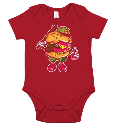Burger Bastard Vintage Short Sleeve Baby One-Piece