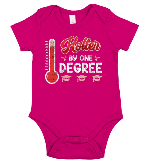 Hotter by one degree bachelors masters degree Short Sleeve Baby One-Piece