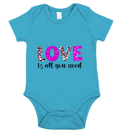 love is all you need Short Sleeve Baby One-Piece